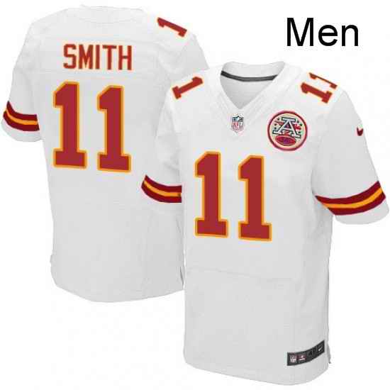 Men Nike Kansas City Chiefs 11 Alex Smith White Vapor Untouchable Elite Player NFL Jersey